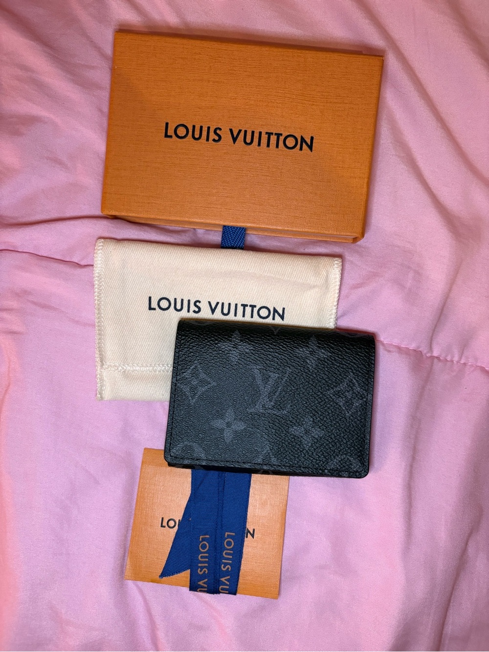 Louis Vuitton envelope business card holder monogram eclipse